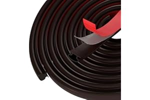 ZHENSFLOURISH Insonorizzazione Porta, 5 M(L) x 10 mm (B) x 6 mm (D), Guarnizione Porta Blindata, PannelloPorta Blindata, Isolamento Acustico, Nero, Insonorizzato, Flessibile, Impermeabile