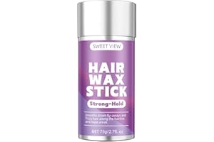 SWEET VIEW Palo de cera para el pelo, fijación flexible, bálsamo alisador para cabello rebelde, encrespado, colas de caballo lisas, accesorios de peinado para niñas