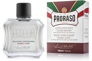 Proraso - Baume Après -rasage - Barbes Dures - à l'huile de bois de santal et de karité - 100 ml