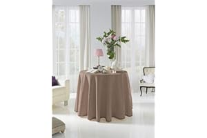 Acomoda Textil - Falda para Mesa Camilla Terciopelo, Redonda - Rectangular, Suave y Cálida de Invierno.(Redonda 90 cm, Visón Oscuro)