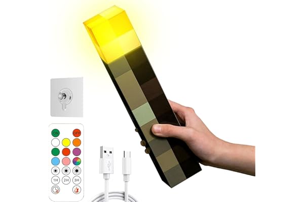 HLMNAKE Linterna de pared con mando a distancia, crea un efecto de fuego con luces y sonidos, 3 niveles de brillo, 8 colores y temporizador, regalo para los amantes de los juegos y los niños