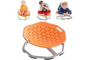 CHIDIAM Sensory Spinning Chair for Kids,Sit & Spin Toy for Autism & ADHD,Swivel Chair Wobble Board to Improve Balance & Coordination, Sensory Equipment for Children