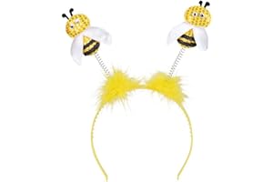 Boland 33013 - Cerchietto per capelli a forma di ape, giallo-nero, tiara, ape miele, copricapo, cappello, vespe, costume, carnevale, feste a tema