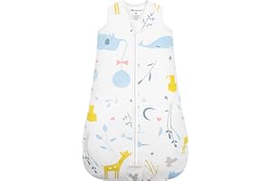Mosebears Baby Schlafsack Winter 2.5 Tog,100% Baumwolle Baby Winterschlafsack für Babys 0-24 Monate(Animal,0-6 Monate)