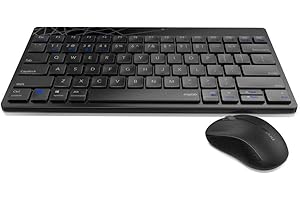 Rapoo 8000M - Teclado con mouse - Juego de escritorio inalámbrico con conexión multimodo, Negro