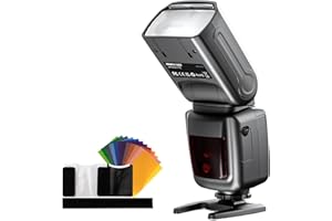 PHOTOOLEX Flash Speedlite per Canon Nikon Sony Panasonic Olympus Fujifilm Pentax Sigma Minolta Leica e Altre SLR Digitale Film SLR Videocamere e Fotocamere Digitali con Single-Contact Hot Shoe