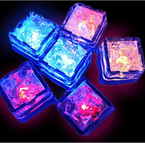 12 x Submersible LED Eiswürfel / Rocks mit blinkenden Multi-Farben-Licht Große Party Hochzeit Club Bar Champagner Turm Dekoration oder ein einmaliges Geschenk