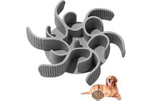 PETGLIMMER 11-17.5 cm Inserts pour Gamelles Slow Feeder, Découpable Silicone Anti étouffement Gamelle Anti Glouton Chien Moyen, Anti Glouton avec Ventouse Antidérapante, Accessoire pour Manger Lente