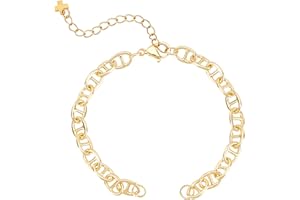 Beebeecraft 1 boîte 5 brins de Bracelets pour la Fabrication de Bijoux Kit de Bracelets de Chaîne à Maillons Marins Plaqué Or 18K avec Fermoir Mousqueton 6 Pouces Rallonge de Chaîne de Bracelet