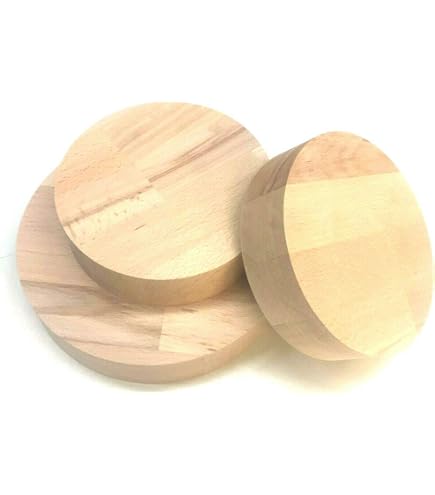 Miller Holz Baumscheiben 10 Stück – Rund, 8cm, Nachhaltiges Eukalyptus, Zum Basteln & Dekorieren