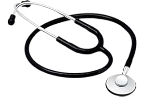 SPENGLER Pulse, Stéthoscope d’Auscultation Générale, Simple Pavillon, Léger, Bonnes Performances Acoustiques, Polyvalent (Noir)