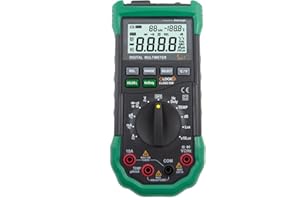 C-LOGIC 5300 Multímetro Digital Profesional Medición de Humedad Luminosidad (Lux) y Nivel de Sonido (Db) 4000 cuentas Tension DC/AC 600V Corriente AC/DC 10A Autorango CAT III