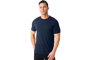Merino Protect 100% Laine Merinos T-Shirt Homme Odeur Résistance sous Vetement Léger Randonnée Voyage Tee Shirt Doux Tshirt