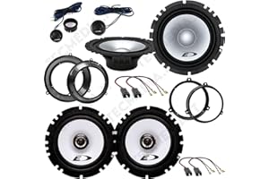 ALIXO Kit 6 Casse Altoparlanti Alpine per Fiat Panda 2003-2012 Kit Anteriore e Posteriore con Adattatori e Connettori Inclusi