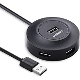 Ugreen USB 2.0 4 Portlu Hub &Ccedil;oklayıcı, Siyah