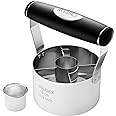 HULISEN Doughnut Cutter, Round Donut Cutter with Soft Rubber Handle, Bonus Small Biscuit Cutter, Professional Baking Dough Tools