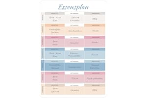 ‎BIROYAL BIROYAL A4 Essensplaner Wochenplaner Abwischbar - Wochenplaner Magnetisch - Magnetisch Woche Menüplaner - Magnettafel Kühlschrank für Familie Frühstück, Mittagessen, Abendessen - 21x30cm