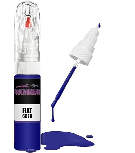 Set Penna Per Ritocchi Fiat 717A Blu Mediterraneo Perl – Con Vernice Trasparente 50 Ml, Per Carrozzeria E Plastica