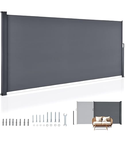 Tenda Da Tenda Laterale Estesibile Protezione In Alluminio Protezione Del Vento Protezione Solare Rullo Laterale Cieco 160x300 Cm 84726745