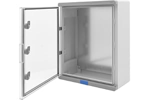 BOXEXPERT® Coffret étanche IP67 avec porte transparente, ABS gris 500x400x180 mm | Extérieur | Série Fleet Pro | Coffret vide