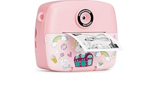 ASTGMI Aparat natychmiastowy dla dzieci, aparat kompaktowy, 1080p HD, natychmiastowe drukowanie zdjęć, prezent urodzinowy, prezent na Boże Narodzenie, zabawka od 3, 4, 5, 6, 8, 7, 9, 10, 11 lat, dla