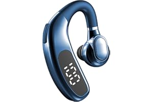 XMENHA Bluetooth Handsfree Headset Single In Ear Earpiece Driver Office Hands Free Ear Piece with ENC Noise Cancelling Mic IPX5 Waterproof Wireless Ear Hook Earphone 30H Playtime HD Call for Man Women Work