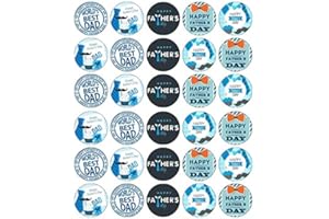 RONNIES-BAKERY-COMPANY 30 Fathers Day Cupcake Toppers Edible Wafer Paper Fairy Cake Toppers Birthday Cakes