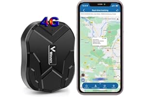 Winnes GPS Tracker Anti-theft Car Safety Alarm 5000mAh Long Battery Real-time GPS Locator with SMS, APP, Web Track GPS Finder Monitor Device for Truck Van Motor, No Monthly Fee, Magnetic Mount