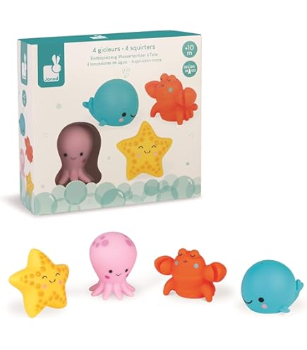 Janod - Kit Colorare Da Bagno Per Bambini - 6 Pastelli + Spugna - Gioco Divertente E Sicuro Dai 3 Anni - Foto 10