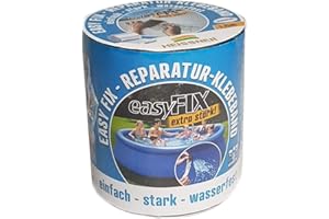 EDENEA Ruban Adhésif Étanche De Réparation Pour Piscine, Bâche, Tuyau - 150 x 10 cm - Multi Supports Verre Plastique Métal - Instantané - Résistant - Transparent - Utilisable sous l'Eau pour Déchirures Trous
