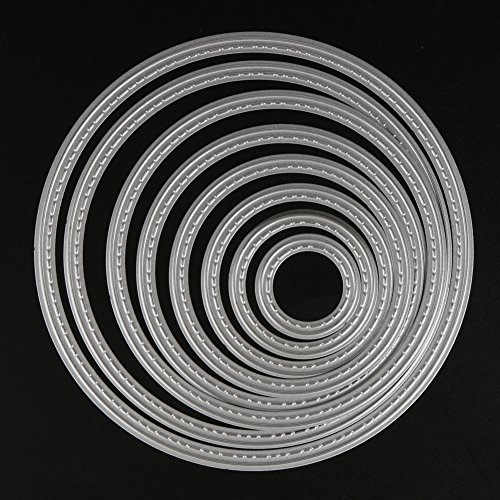 Amazingdeal365 8 PCS Ring Metall Form Schablonen Schneiden DIY Dekor Sammelalbum Karten Buchzeichen Lesezeichen als Geschenk für Freunde Geburtstag Kinder,Kindergarten Hobby Schule Handarbeit Unterricht usw. Ein tolles Geschenk! - 3