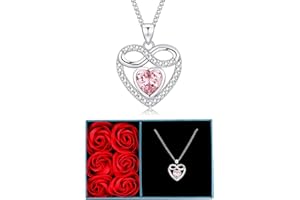 TIZU Prezent na Dzień Matki dla mamy - nieskończoność serce wisiorek naszyjniki dla kobiet dziewcząt biżuteria walentynki rocznica prezenty urodzinowe dla niej mamy żony dziewczyny, Pozłacane