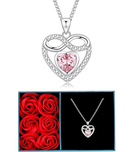 Scatole Regalo con Orsetto e Rosa, Collana con Incisione Gratua, Rosa Rotante, Regalo di Compleanno per Donne  36