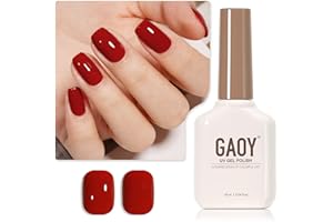 GAOY Smalto gel rosso rubino, 16 ml smalto gel soak off UV Light Cure per nail art fai da te manicure a casa, colore 1154, Ruby Red