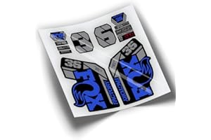 PEGATINEA Fork stickers, bicycle fork stickers, Fox 36 factory 2021, two-colours WP424, Blue 052