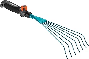 GARDENA combisystem Wire Hand Rake: Hand rake for cleaning beds and aerating mossy areas; especially resistant, working width 12 cm (8917-20)