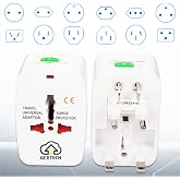 Gcbtech Universal seyahat fişi (150 &uuml;lkeler) Weltreise fiş/Seyahat Adapt&ouml;r&uuml;/Power Charger Plug/All in One Universal World Tra