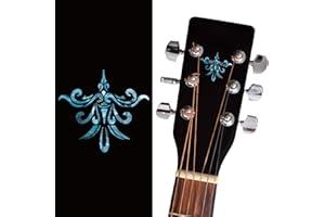 PLIGREAT 2 Stück Gitarrenkopf Aufkleber, Inlay Sticker Set Gitarre, Gitarren Aufkleber Abziehbilder Für Musikgitarre Bass Akustikgitarre E Gitarre, Totem, Blauer See