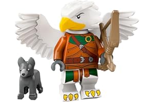 TOYNOVA Lego 71047 - Minifigure Dungeons & Dragons - Mini figure DND + cartolina gratuita (Aarakocra Waldläuferin) Ranger Aarakocra