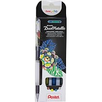 Pentel Hybrid Gelstifte – 16er Set (8 Dual Metallic, 8 Mattehop), 1,0 Mm Spitze, Für Kunst & Lettering