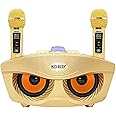 Crony Sd306 Plus 30W Karaoke Player Dual Bluetooth 4.2 Speaker Family Ktv Stereo Mic Big Sound Speaker With 2 Wireless Microphones | Gold