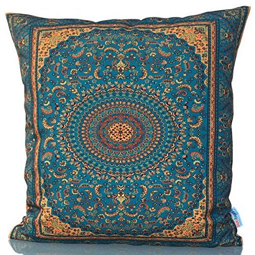 Dekorativer Kissenbezug/Kissenhülle 45cm x 45cm OPULENT Hochwertiger Dekokissen-Bezug für Couch, Bett oder Sofa mit Marokkanische Ornat-Muster von Sunburst Outdoor Living - Nur Bezug, Ohne Kissen