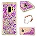 Produktbild Hülle für Samsung Galaxy S9 Plus [Nicht für S9], Kreative Etui Hülle Glitzer Flüssig Handyhülle Schutz Case Kristal Durchsichtig Transparent Kristall Weich Silikon TPU Handytasche Cover für Samsung Galaxy S9 Plus,Hancda Glitter Bling Sparkle Flüssig 3D Liquid Glänzend Cool Backcover Durchsichtig Handy Tasche Stoßfest Flexibel Dünn Bumper Case Kratzfeste Schale für Samsung Galaxy S9 Plus - Rose Red Purple