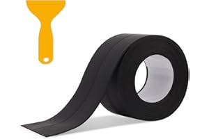 MAGOSIS Simple Waterproof Seal Tape for Bathroom Sealant Strip Self Adhesive for Kitchen Sinks, Bathtub, Worktop Edging - Black, 3.8cm x 3.2m, 1 Roll