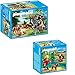Produktbild PLAYMOBIL® Wild Life 2er Set 5561 5562 Luchsfamilie mit Tierfilmer + Biberbaum mit Naturforscher
