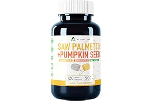 Alzuro Labs Saw Palmetto e semi di Zucca | 500mg estratto (4:1 & 10:1) | 120 veg capsule | Supporto della prostata e del tratto urinario | 4 Mesi | Testato in Laboratorio | Certificato GMP