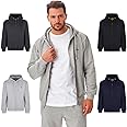 Iron Mountain Mens Reclaimed Yarn Eco Friendly Anti Pil Soft Fleece Flexible Comfortable Workwear Zip Hooded Hoodie Top Sweatshirt
