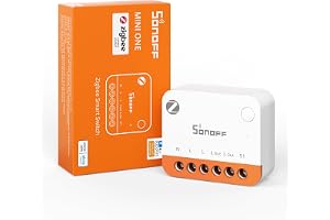 SONOFF MINI ONE MINI-ZB1GS Zigbee Smart Strömbrytare 16A Relä | Gör befintlig belysning och apparater smarta med 16A Zigbee-styrning, timer och schemaläggning samt Alexa och Home Assistant.