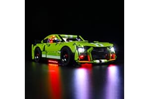 SWDZ Kit D'éclairage LED pour Lego Technic Ford Mustang Shelby Gt500 42138, Jeu De Lumières Décoratives pour Lego 42138 (Modèle Lego Non Inclus)