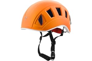 NewDoar Climbing Helmet EN 12492 Certified Half Dome Helmet Ultralight Design with 11 Ventilation Ports & Headlamp Clips for Rock/Ice Climbing, Caving, Rescue Adjustable 57-62cm (Men/Women)